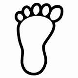 Foot Footprint Bare Transparent Footprints Stickpng sketch template