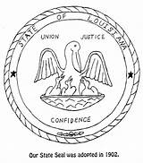 Coloring Louisiana State Seal Pages Symbols Bird Print Printable Gov Popular Coloringhome sketch template