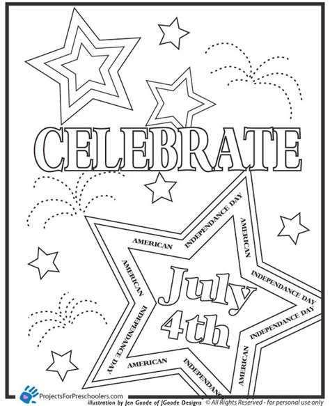happy   july coloring pages  toddlers ycv