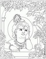 Krishna Coloring Pages Janmashtami Printable Kids Shri Sketch Lord Holi Drawing Painting Familyholiday Baby Outline Colouring Krishan Colour Radha Gods sketch template
