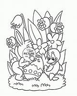 Easter Coloring Pages Egg Duck Printables Bunny Little Kids Painting Colouring Wuppsy Tags Find sketch template