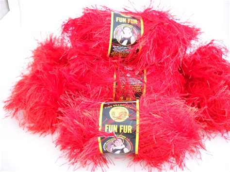 Lion Brand Fun Fur Yarn 64yd 58 Meters Per 1 3 4 Oz