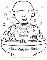 Coloring Hygiene Printable Health Germs sketch template