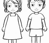 Boy Girl Coloring Pages Drawing Printable Kids Color Colouring Getdrawings Getcolorings Colorin Colorings sketch template