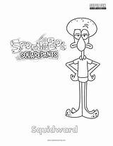 Coloring Squidward Spongebob Pages sketch template