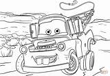 Coloring Mater Cars Pages Tow Printable Drawing sketch template