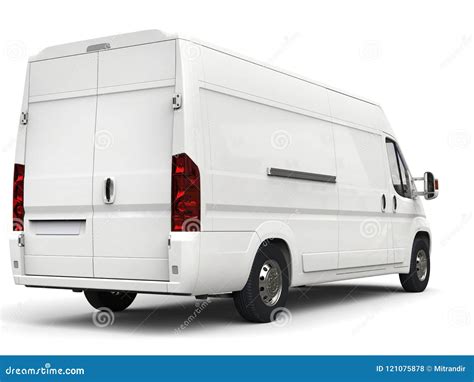 white delivery moving van  view stock photo image  moving delivery