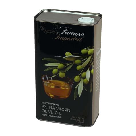 famoso extra virgin olive oil mediterranean tin imported  ltr case cartnutcom