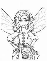 Coloring Pages Fairy Disney Pirate Tinkerbell Kids sketch template