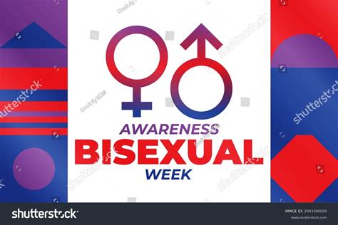 Bisexual Awareness Week Known Biweek Annual Stock Vector Royalty Free