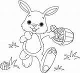Easter Bunny Coloring Pages Eggs Rabbit Happy Colorear Pascua Para Hiding Easy Color Printable Running Vector Smile Imprimir Conejo Colouring sketch template