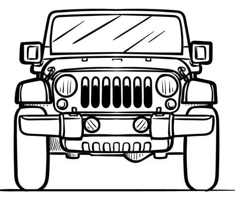 safari jeep coloring pages