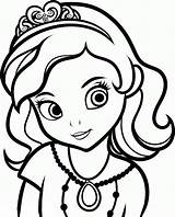 Coloring Sofia Pages First Pretty Kids sketch template