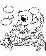 Coloring Bird Nest Birds Printable Topcoloringpages sketch template