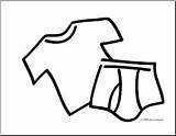 Underwear Clipart Clip Socks Cliparts Childrens Library sketch template