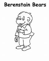 Berenstain Coloring Pages Brother Bear Bears Color Colouring Kids Print Tocolor Button Through sketch template