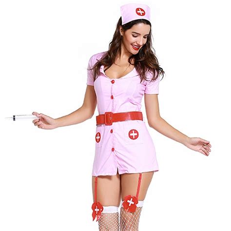 Wholesale 3 Pieces Naughty Nurse Costume Pink Adult