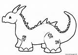 Dragon Coloring Pages Baby Cute Dragons Printable Template Animal Color Print Drawing Sheets Outline sketch template