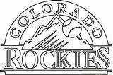 Rockies Colorado Coloring Logo Mlb Pages Printable Coloringpages101 Sports Kids Color sketch template