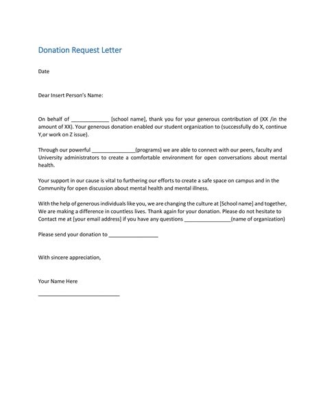 donation request letters forms template lab