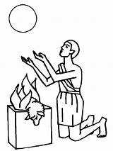 Sheep Sacrifice Abel Coloring Burn His Cain sketch template