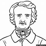 Poe Edgar Allan Coloring Pages Color Book Thecolor Visit sketch template