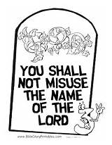 Commandment Commandments sketch template