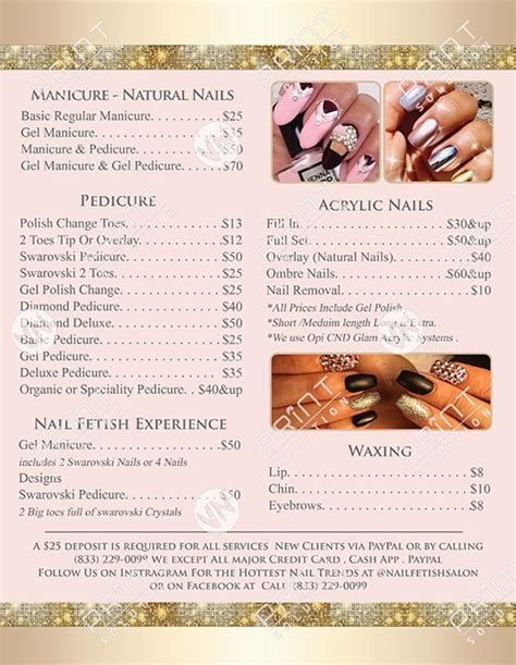 luxury nails  spa prices    price  switches