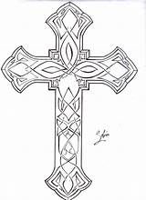 Cross Celtic Designs Coloring Tattoo Tattoos Pages Crosses Drawing Irish Adult Tribal Choose Board Deviantart sketch template
