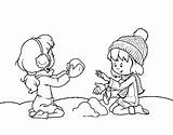 Playing Snow Girls Coloring Coloringcrew Book sketch template