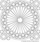 Strasbourg Mandala Dame Rosace Coloriage Colorier Glass Cathédrale Patterns Adults Vitraille sketch template