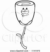 Character Rose Flower Clipart Cartoon Drunk Cory Thoman Outlined Coloring Vector Angry Smiling Happy 2021 Clipartof sketch template