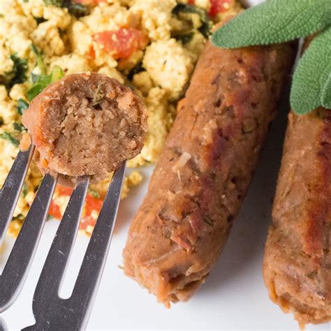 vegan breakfast sausage links oil   delicious  plantiful path