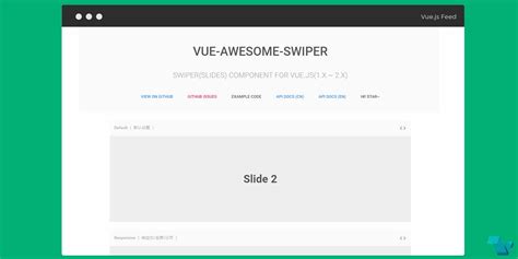 sliders   vue awesome swiper component supporting spa  ssr vuejs feed