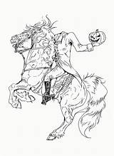 Coloring Headless Horseman Pages Horsemen Four Halloween Clipart Popular Sketch Library Template sketch template