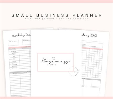 business planner printables  printable templates