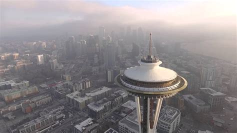 space needle drone video youtube