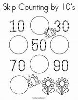 Counting 10s sketch template