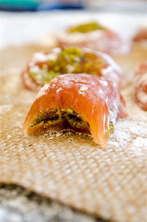 homemade turkish delight with pistachio