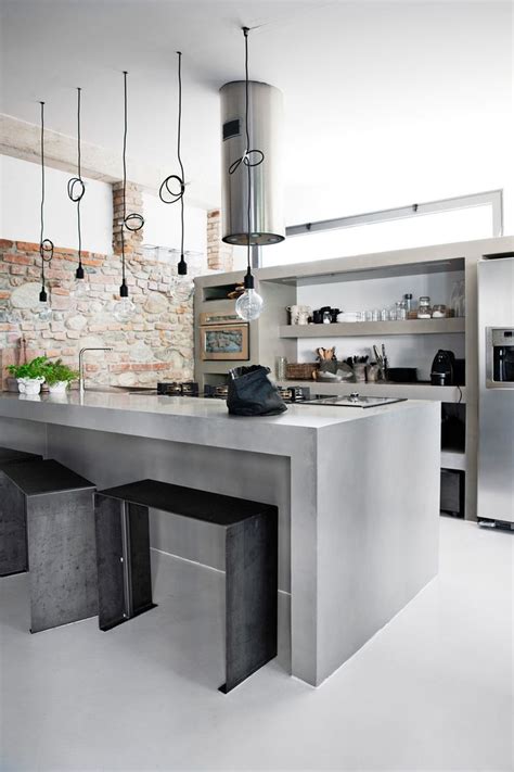 concrete kitchen designs  bring contemporary  sleek note