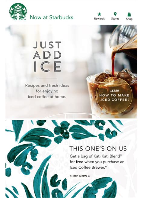 starbucks email marketing icee recipe iced coffee  home email