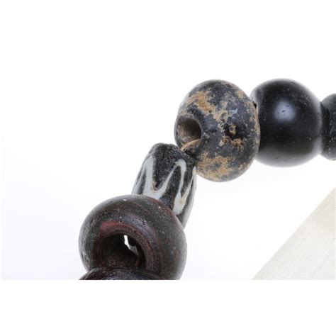 Ancient Glass Beads Rock Crystal Bead And A Steatite Spindle Whorl