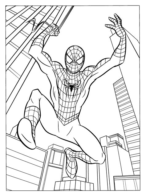 spiderman coloring pages printable  kids