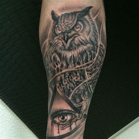 owl meaning all seeing eye tattoo