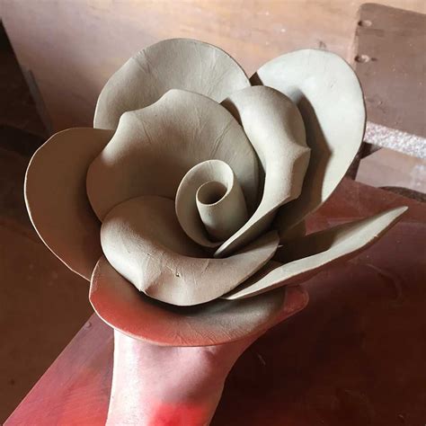 big rose   clay  images clay pottery clay