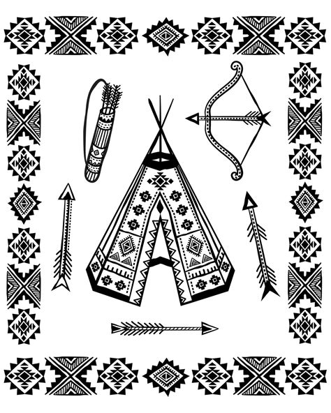 tipi coloring page