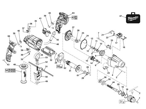 milwaukee  bd  hammer drill model schematic parts