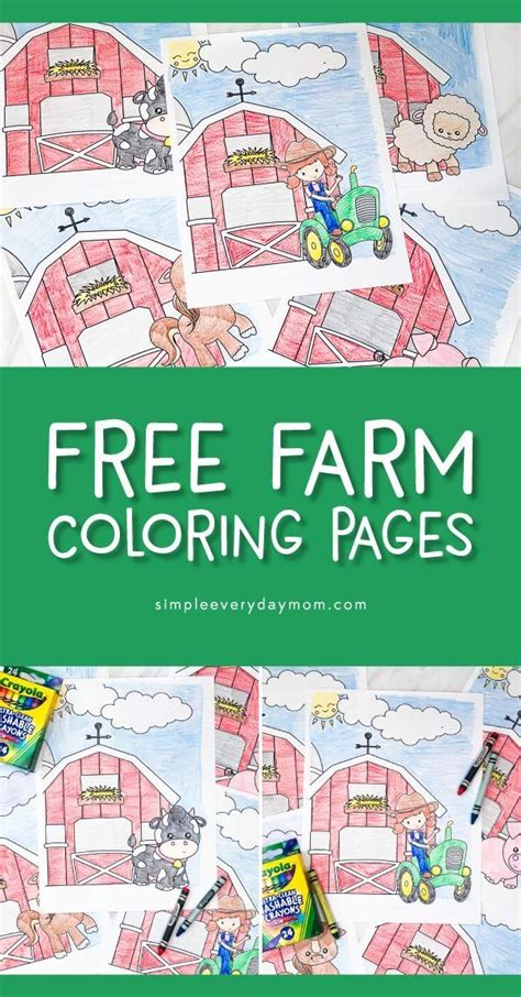 printable kids coloring pages   easy farm coloring