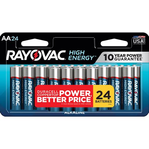 Rayovac High Energy Alkaline Aa Batteries 24 Pack 815 24ltk