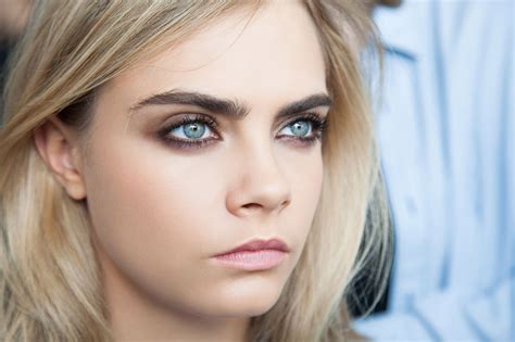 cara delevingne women blonde actress blue eyes face